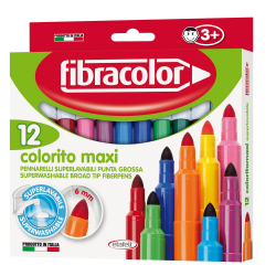 Fibracolor Μαρκαδόροι Colorito Maxi 12 Χρώματα