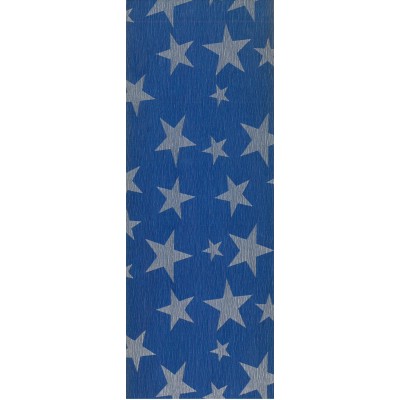 Χαρτί Γκοφρέ 0.50cm x 2.00m Αστέρια Μπλε-Ασημί