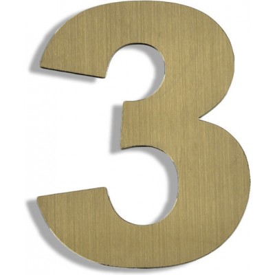 Νούμερο "3" Πλαστικό Χρυσό 5x3cm