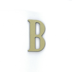 Γράμμα "Β" Πλαστικό Χρυσό 5x3cm