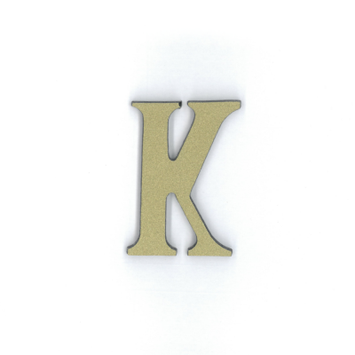 Γράμμα "Κ" Πλαστικό Χρυσό 5x3cm