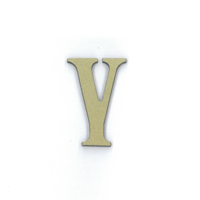 Γράμμα "Υ" Πλαστικό Χρυσό 5x3cm
