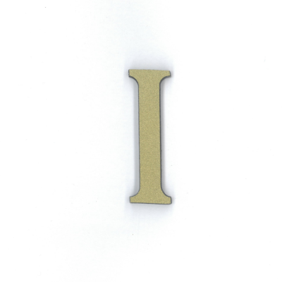 Γράμμα "Ι" Πλαστικό Χρυσό 5x3cm