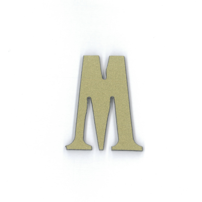 Γράμμα "Μ" Πλαστικό Χρυσό 5x3cm