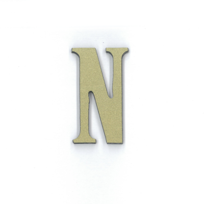 Γράμμα "Ν" Πλαστικό Χρυσό 5x3cm