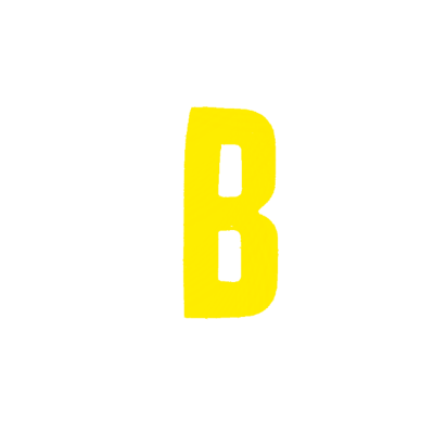 Αυτοκόλλητο Γράμμα "Β" Κίτρινο 2,5x3cm