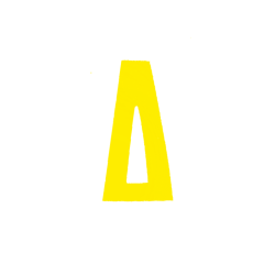 Αυτοκόλλητο Γράμμα "Δ" Κίτρινο 2,5x3cm