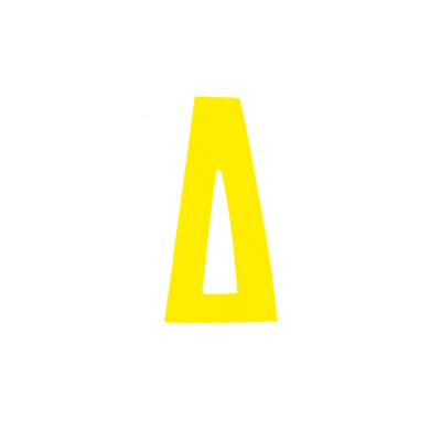 Αυτοκόλλητο Γράμμα "Δ" Κίτρινο 2,5x3cm