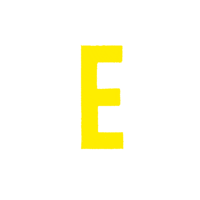 Αυτοκόλλητο Γράμμα "Ε" Κίτρινο 2,5x3cm