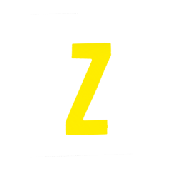 Αυτοκόλλητο Γράμμα "Ζ" Κίτρινο 2,5x3cm