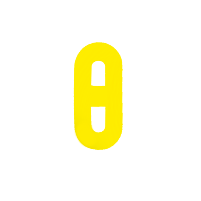 Αυτοκόλλητο Γράμμα "Θ" Κίτρινο 2,5x3cm