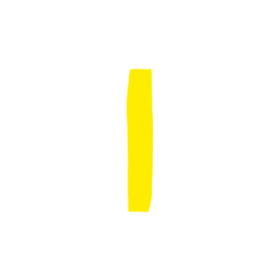 Αυτοκόλλητο Γράμμα "Ι" Κίτρινο 2,5x3cm