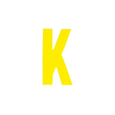 Αυτοκόλλητο Γράμμα "Κ" Κίτρινο 2,5x3cm
