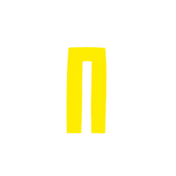 Αυτοκόλλητο Γράμμα "Π" Κίτρινο 2,5x3cm