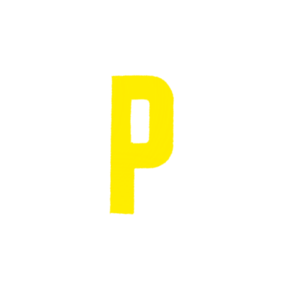 Αυτοκόλλητο Γράμμα "Ρ" Κίτρινο 2,5x3cm