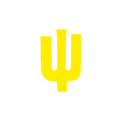 Αυτοκόλλητο Γράμμα "Ψ" Κίτρινο 2,5x3cm