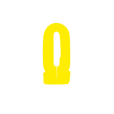 Αυτοκόλλητο Γράμμα "Ω" Κίτρινο 2,5x3cm