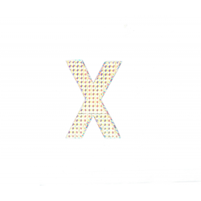 Αυτοκόλλητο Γράμμα "Χ" Ασημί 2.5x3cm